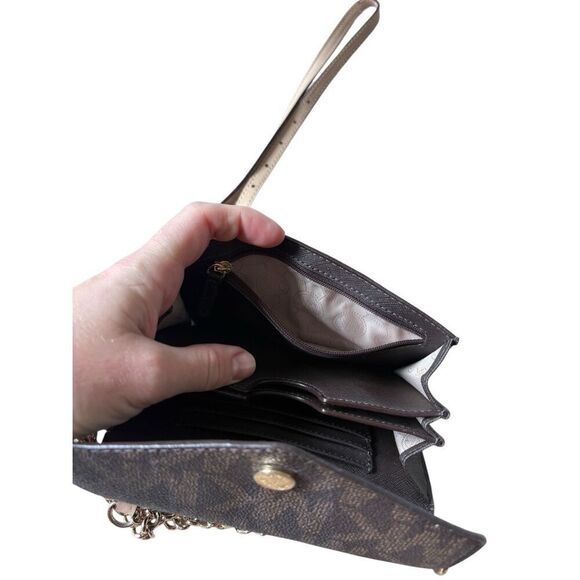 Michael Kors Jet Set Signature Crossbody Bag Convertible to Wallet Adjustable - Picture 6 of 12